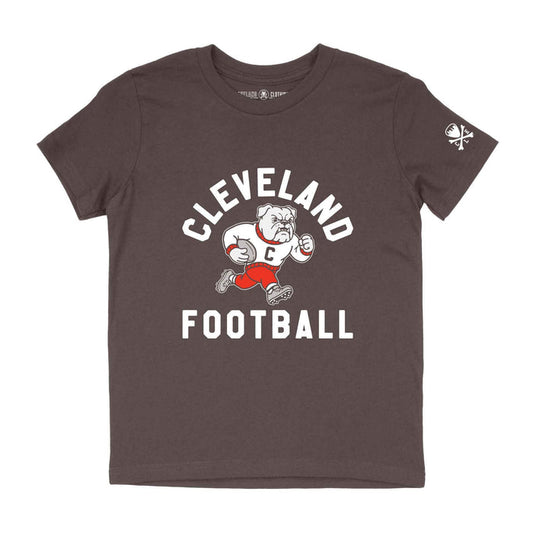 Cleveland Football Retro Mascot - Youth Crew T-Shirt