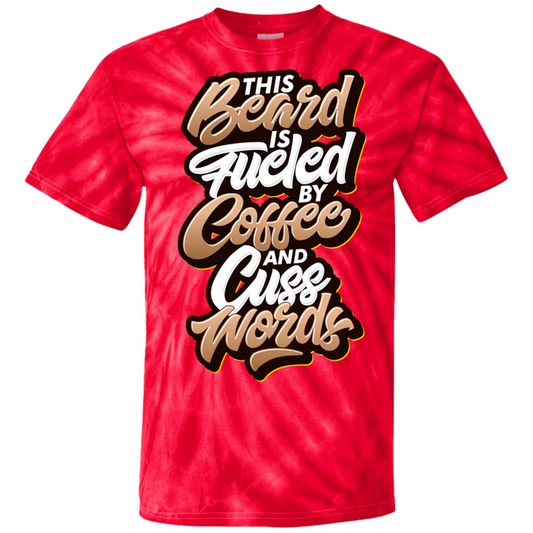 Coffee and Cuss Words Tie Dye T-Shirt - 1740 Beard Balm