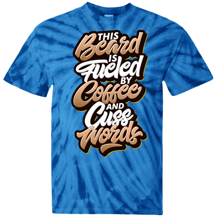 Coffee and Cuss Words Tie Dye T-Shirt - 1740 Beard Balm