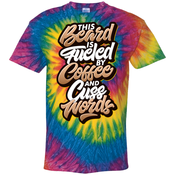 Coffee and Cuss Words Tie Dye T-Shirt - 1740 Beard Balm