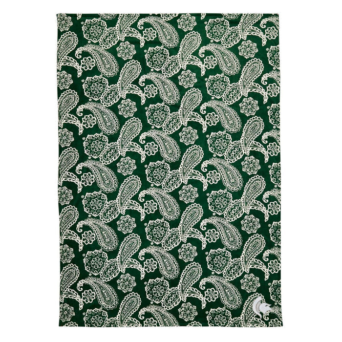 Collegiate Plush XL Throw Blanket-Dk Green/White Bandana with Michigan State University Logo-Image 1-Vera Bradley
