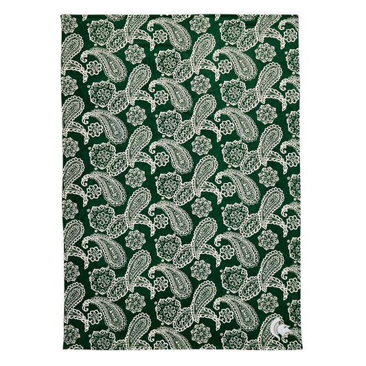 Collegiate Plush XL Throw Blanket-Dk Green/White Bandana with Michigan State University Logo-Image 1-Vera Bradley