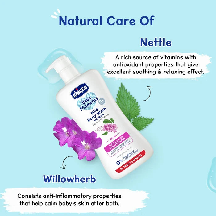 Combo Baby Moments Mild Bodywash Relax 500ml & Baby Moments Body Lotion 500ml & Baby Cream 100g