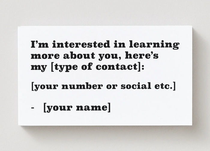 Connection Cards