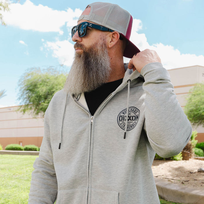Corpo Zip Up Hood - Grey Heather