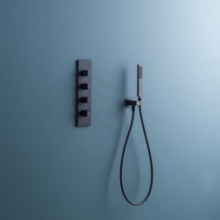COTA Single Function Hand Shower - Black Shower Parts Noken by Porcelanosa