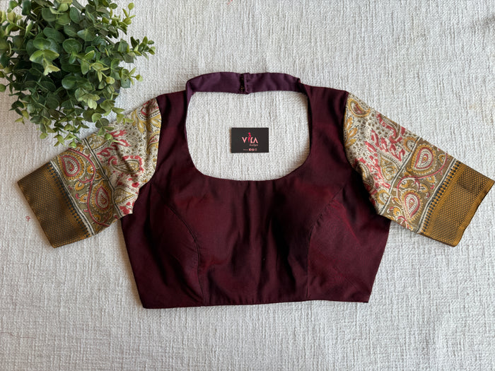 Cotton saree with Ready blouse - size 36