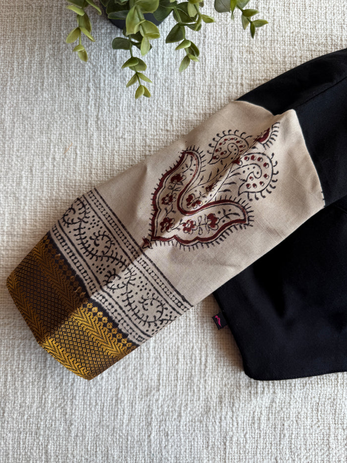 Cotton saree with Ready blouse - size 36