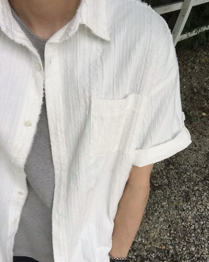 Crinkle Half Sleeve Shirt