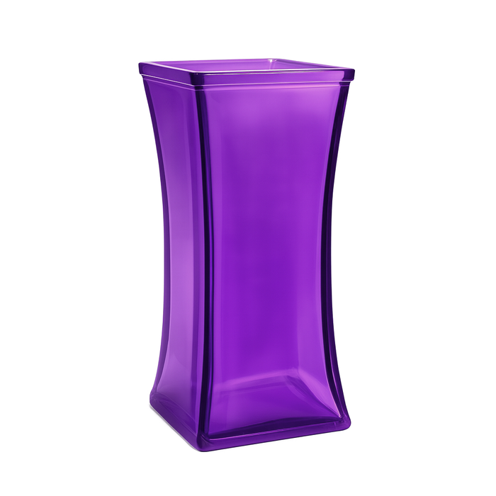 CURVED RECTANGLE GATHERING VASE - Purple