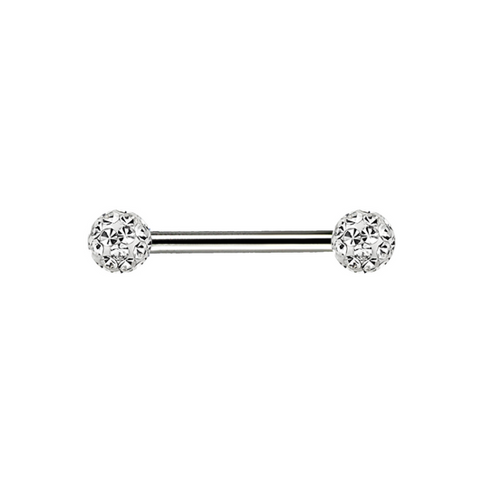 14g Titanium Ferido Jewel Bar Cubic Zirconia 12mm / Titanium / Cubic Zirconia Barbell