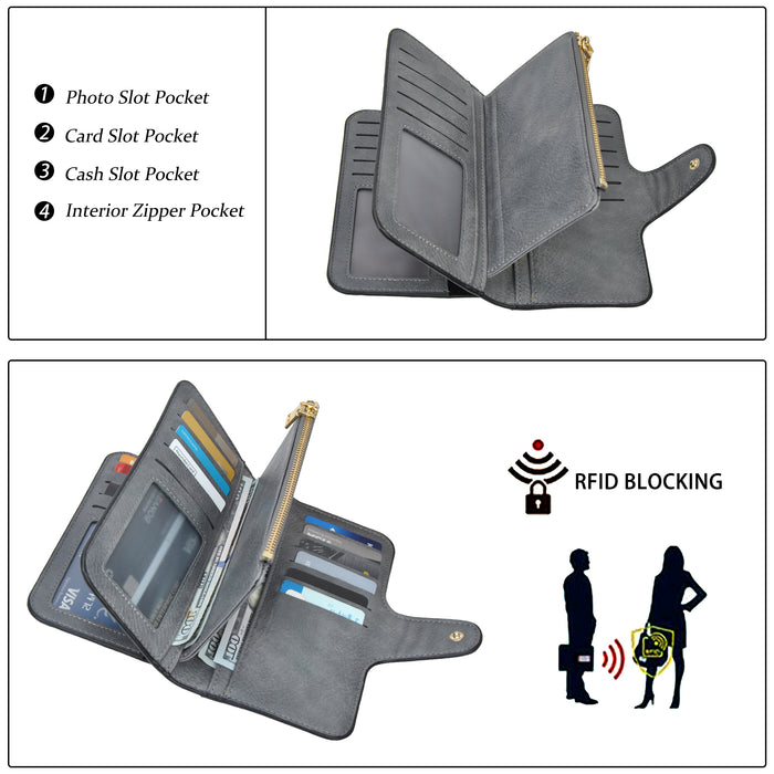 Dark Gray NGIL Trifold Wallet