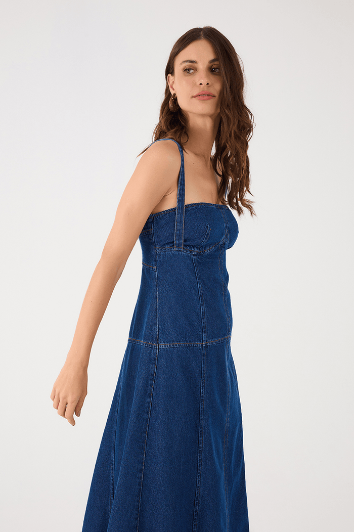 Denim Mare Square Neck Sleeveless Maxi Dress_3