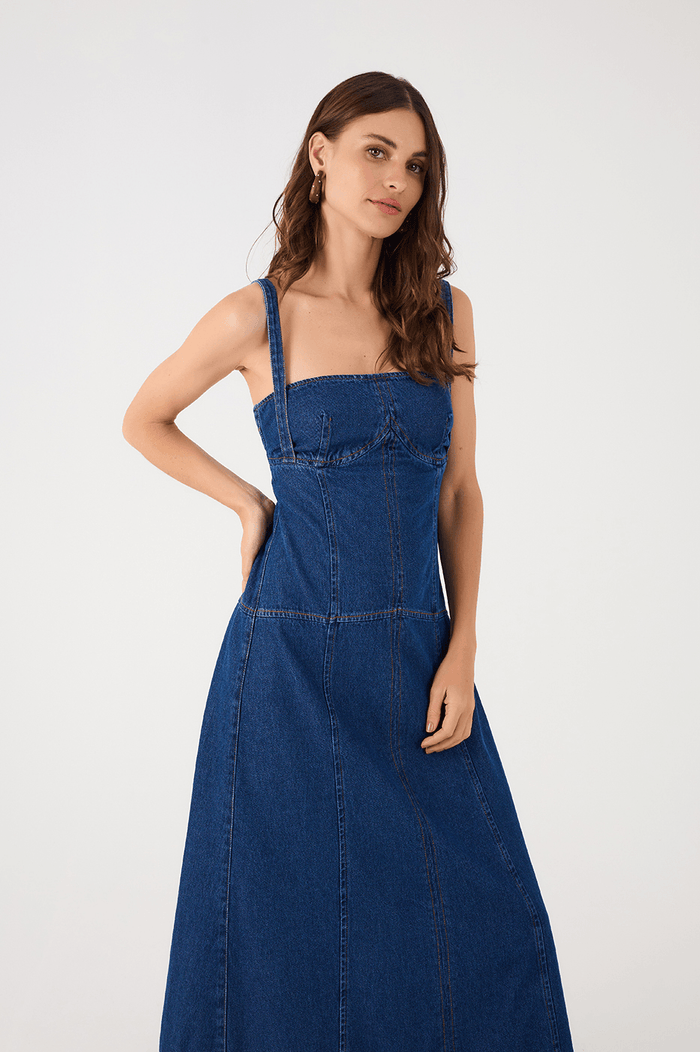Denim Mare Square Neck Sleeveless Maxi Dress_4