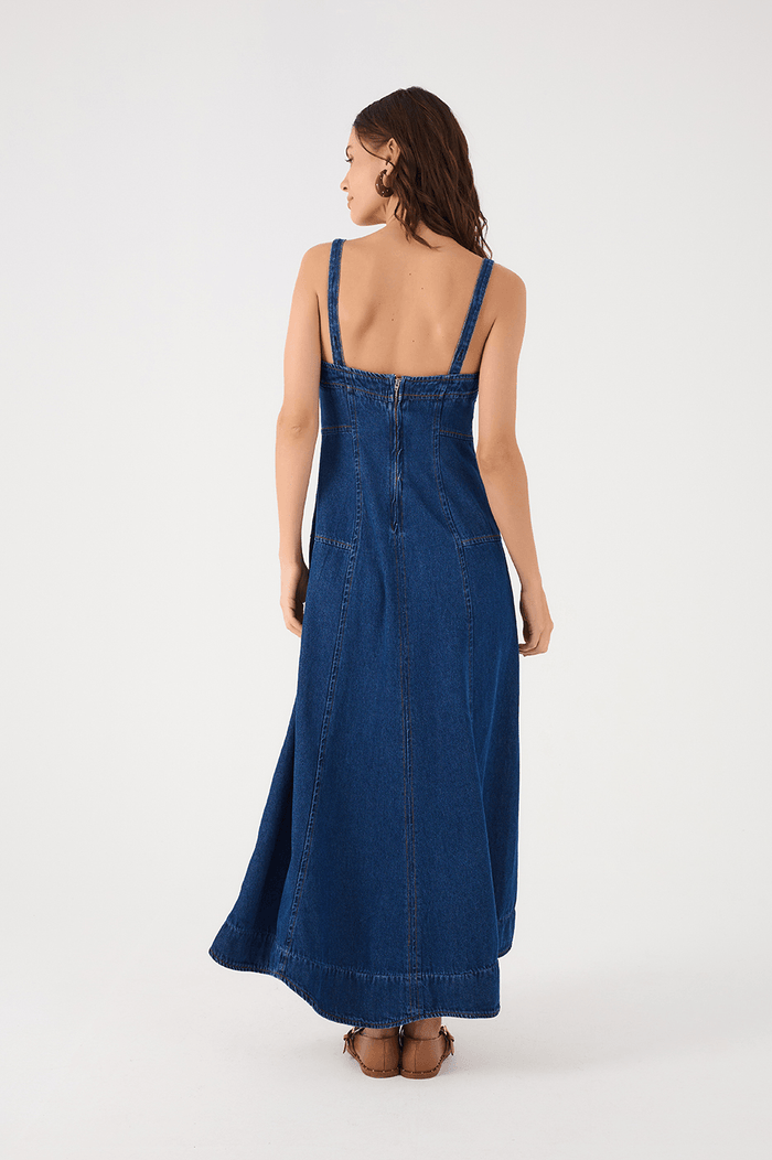 Denim Mare Square Neck Sleeveless Maxi Dress_6