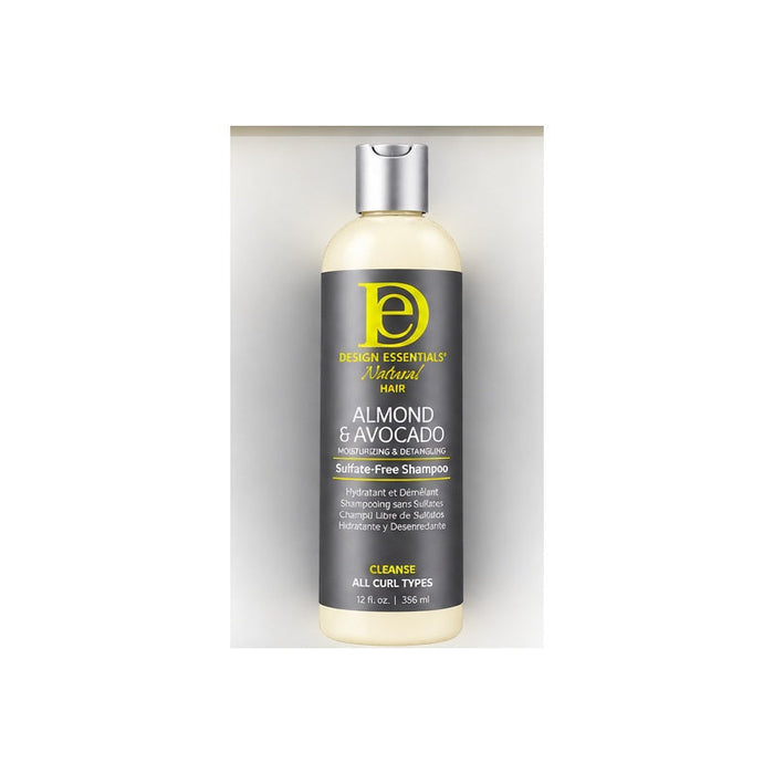 Design Essentials Almond & Avocado Sulfate-Free Shampoo on clean background
