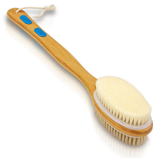 Double-Sided Pet Brush, Skin-Friendly, Wooden Handle, Massage Particles