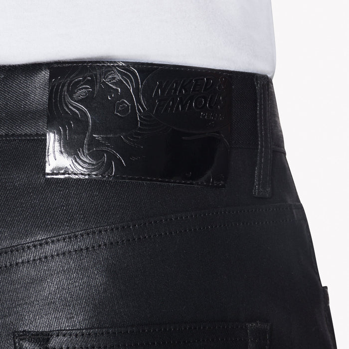 Easy Guy - Wax Coated Black Stretch by Naked & Famous Denim