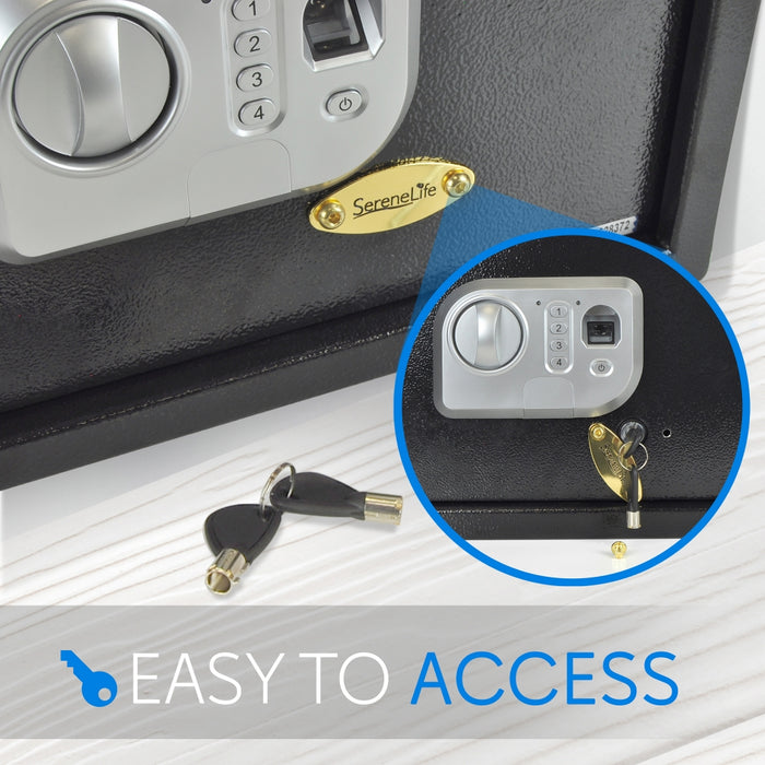 Electronic Fingerprint Safe Box, Secure Access, Steel Construction
