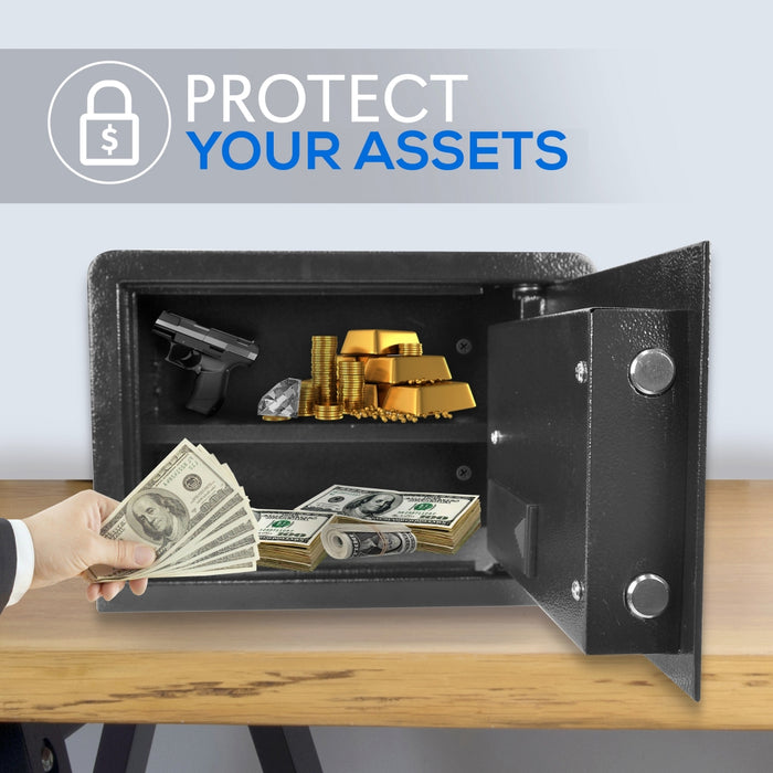 Electronic Fingerprint Safe Box, Secure Access, Steel Construction