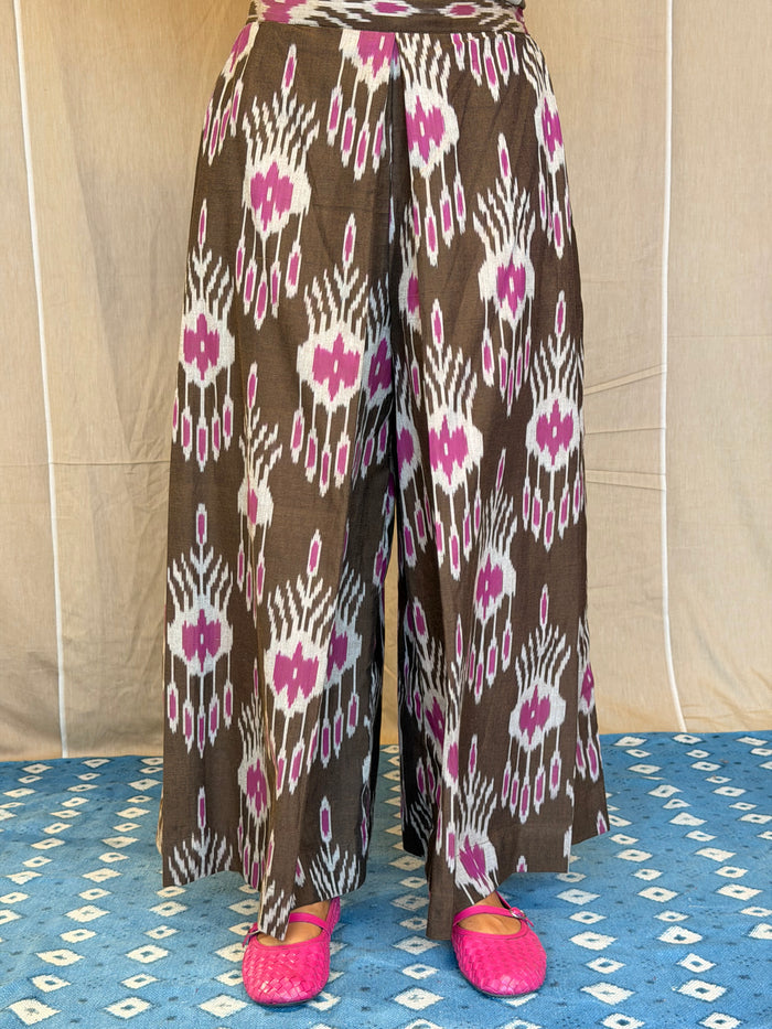 Elements Plume Flared Ikat Pants - Sparrow