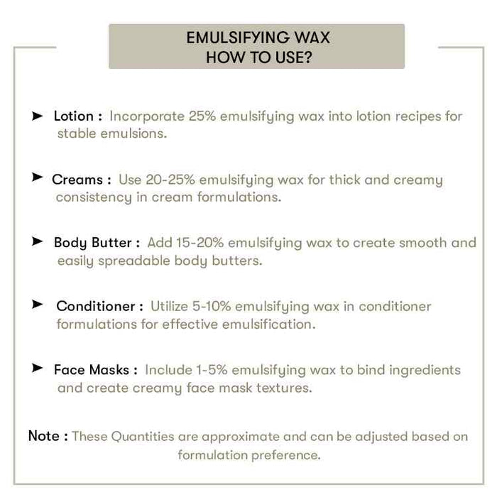 How to use Emulsifying Wax