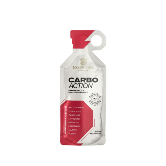 ESSENTIAL | Carbo Action sem Cafeina Sabor Framboesa (50 Gramas)