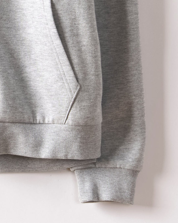 Essential Mens Fur Lined Zip Hoodie in Grey