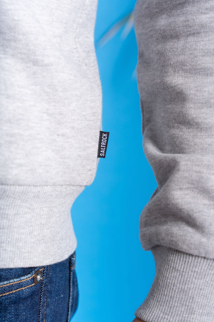 Essential Mens Fur Lined Zip Hoodie in Grey