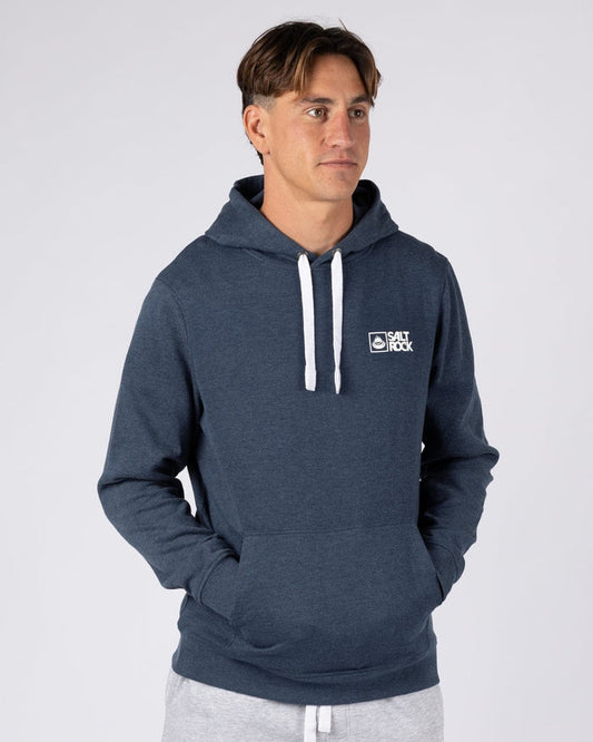 Essential Mens Pop Hood in Blue Marl
