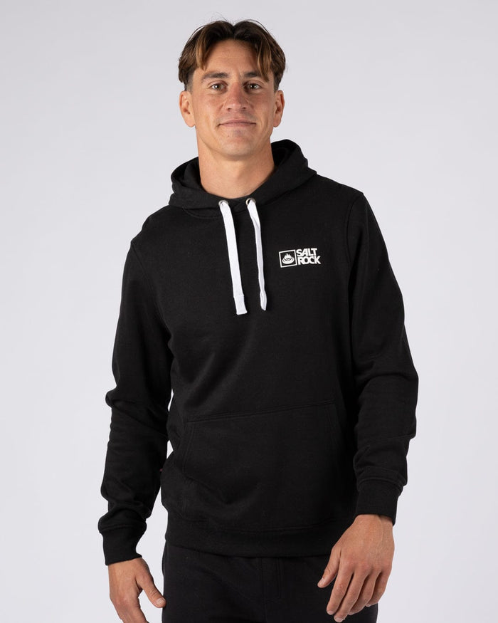 Essential Mens Pop Hoodie in Black