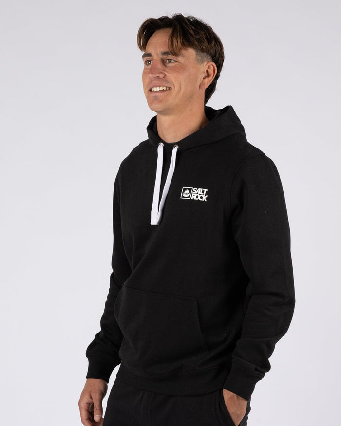 Essential Mens Pop Hoodie in Black