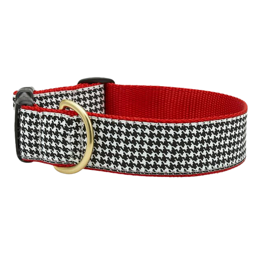 HOUNDSTOOTH-DOG-COLLAR-EXTRA-WIDE-LARGE-BREED