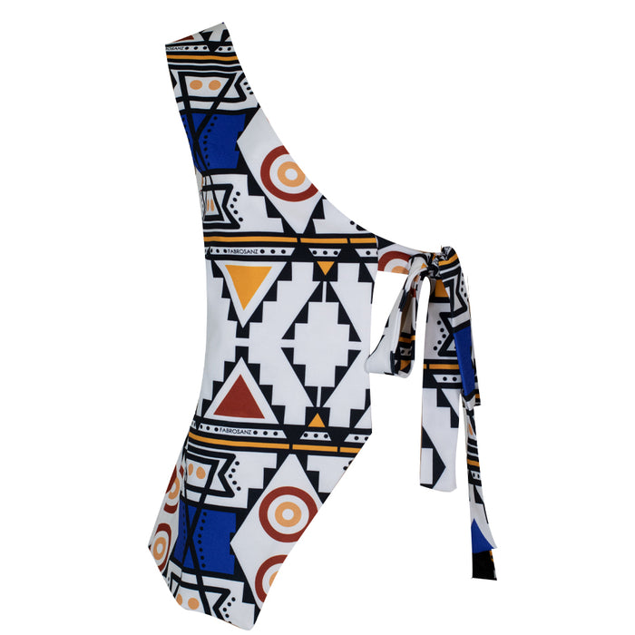 Fabrosanz: Blue Nguni Print Wrap Top