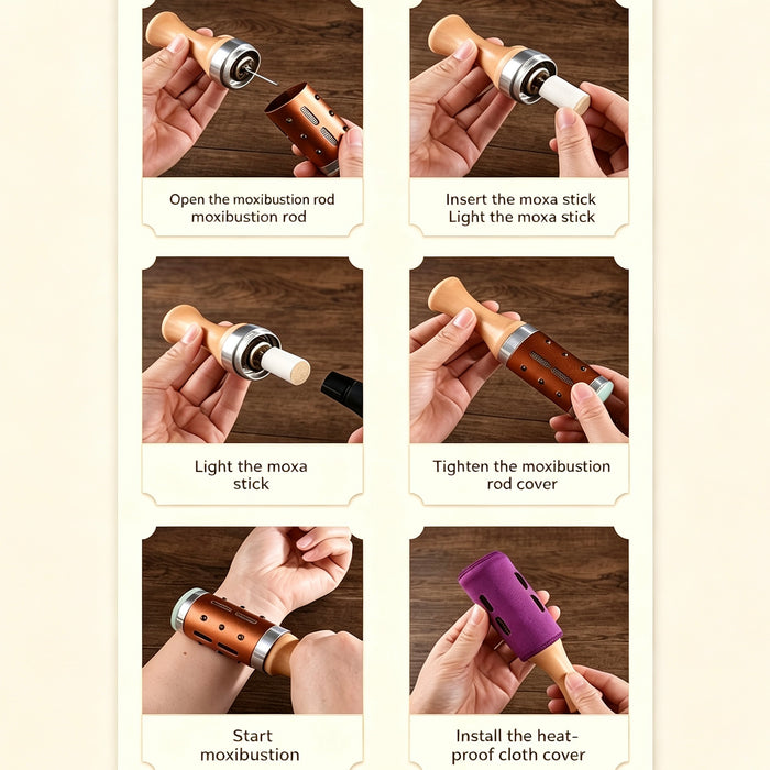 Facial Jade Moxibustion Wand – Hand-Carved Roller for Face & Neck