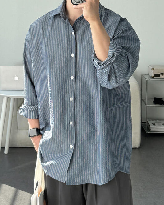 Fine Stripe Relax Shirt