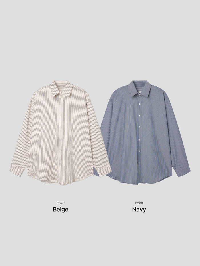 Fine Stripe Relax Shirt
