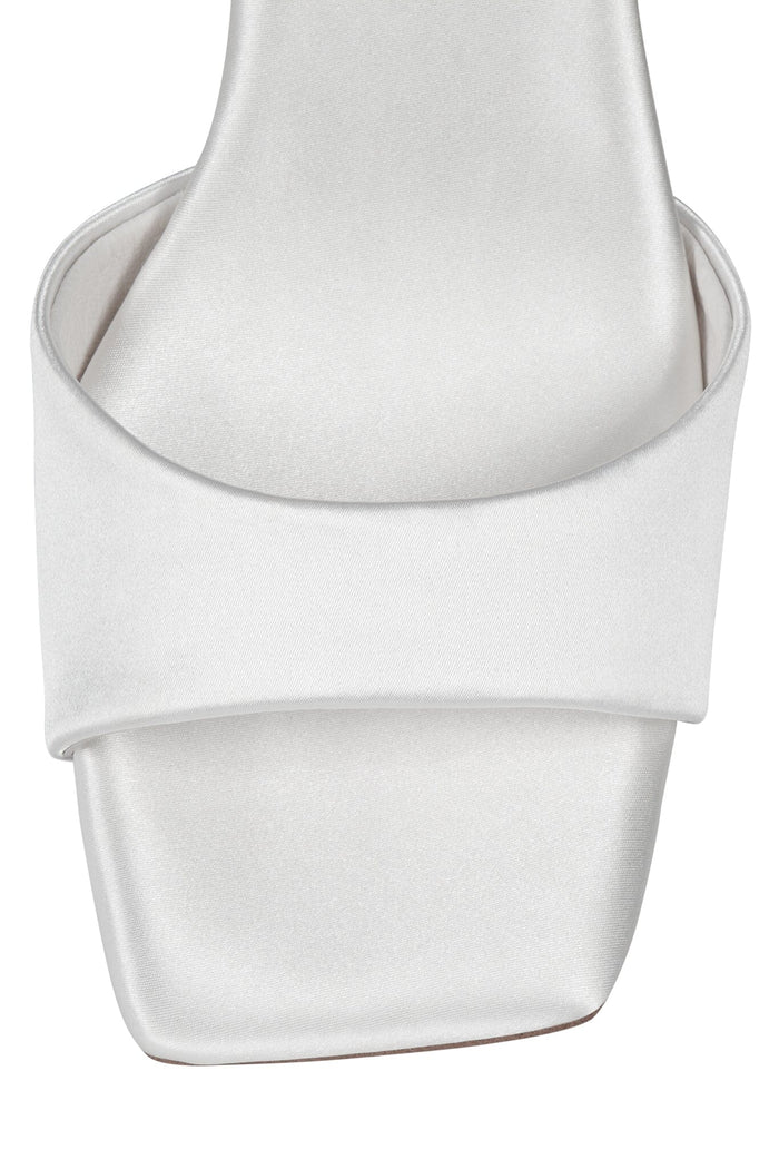 FIORA Jeffrey Campbell Heeled Sandal White Satin