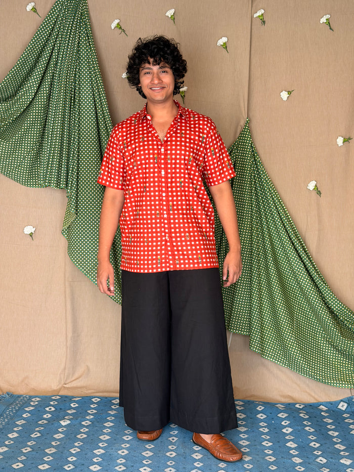 Flowerbed Canopy Embroidered Shirt - Picnic