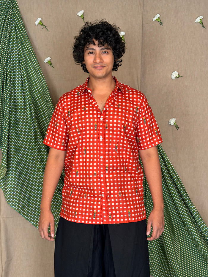 Flowerbed Canopy Embroidered Shirt - Picnic