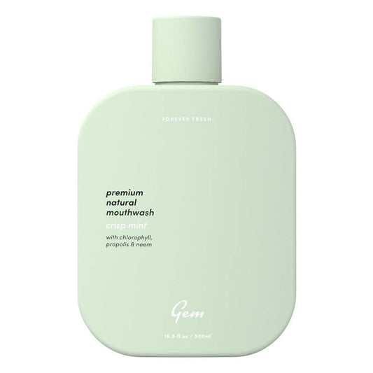 Gem Premium Natural Mouthwash Crisp Mint with Chlorophyll, Propolis & Neem - 500ml - L'Organic