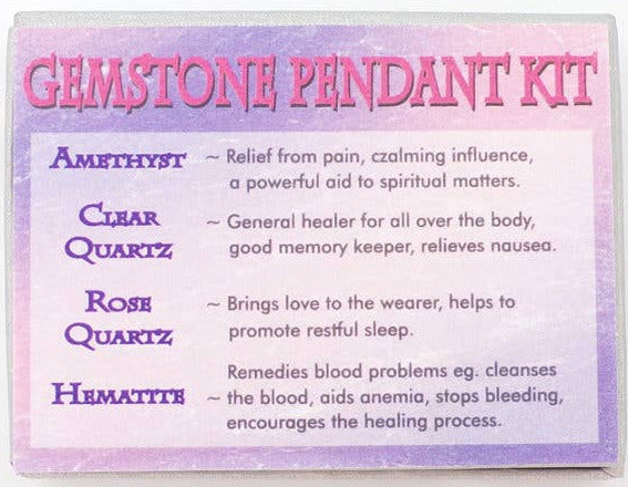 Gemstone Build Your Own Crystal Pendant Kit