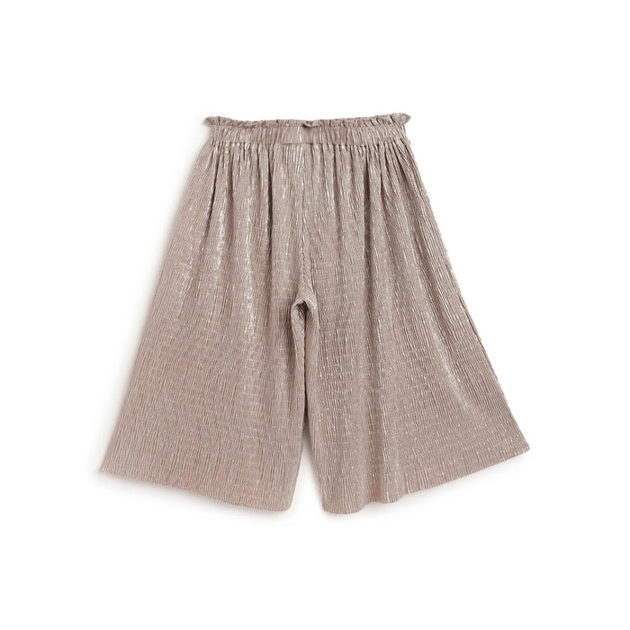 Girls Beige Knitted Trousers