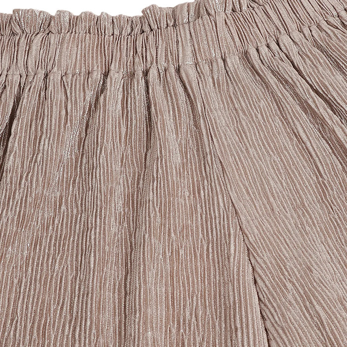 Girls Beige Knitted Trousers