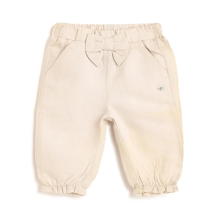 Girls Beige Relaxed Trousers