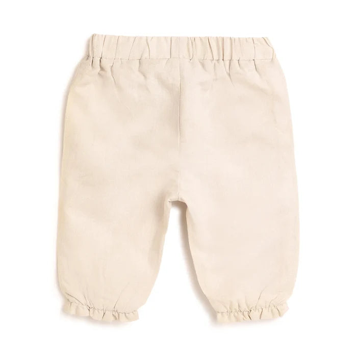 Girls Beige Relaxed Trousers
