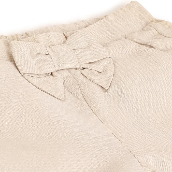 Girls Beige Relaxed Trousers