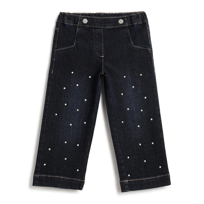 Girls Blue Embellished Jeans