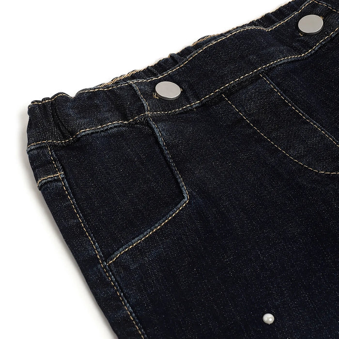 Girls Blue Embellished Jeans