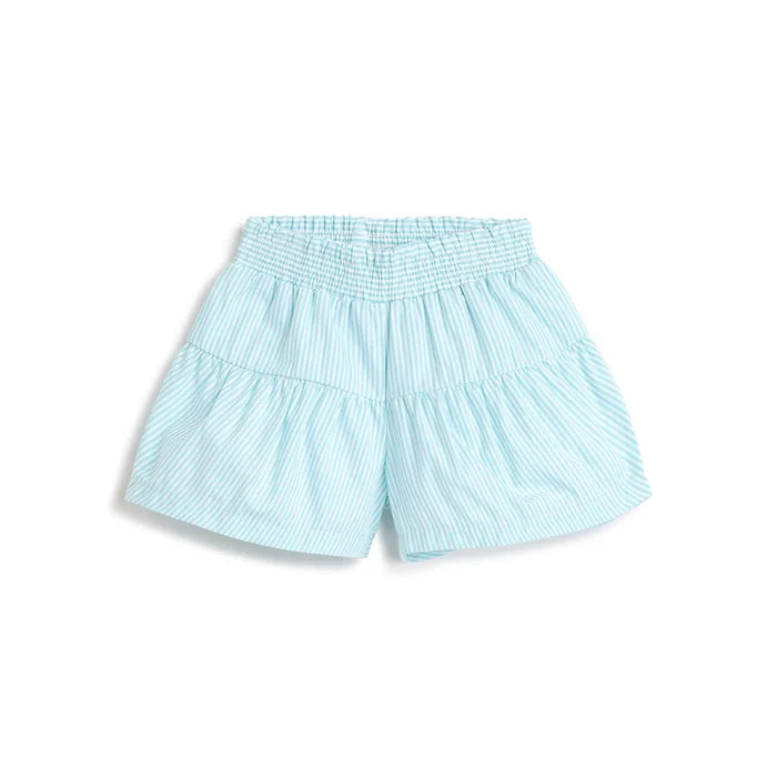 Girls Blue Striped Shorts